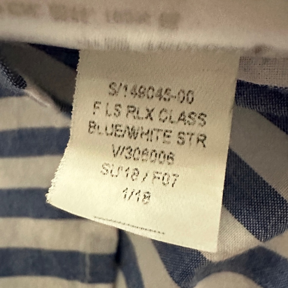 Old Navy Blue White Striped Tunic Shirt Button Down Blouse Women’s Small - Picture 9 of 10